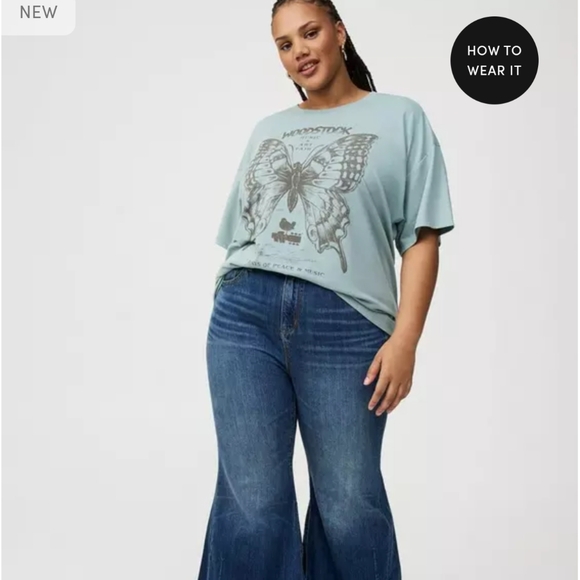 Woodstock Oversized Cotton Crew Tee - Picture 5 of 7